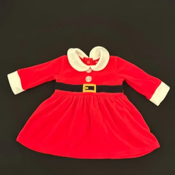 white christmas dresses Mrs Santa Claus Christmas Dress – TwirlingDresses main image 1